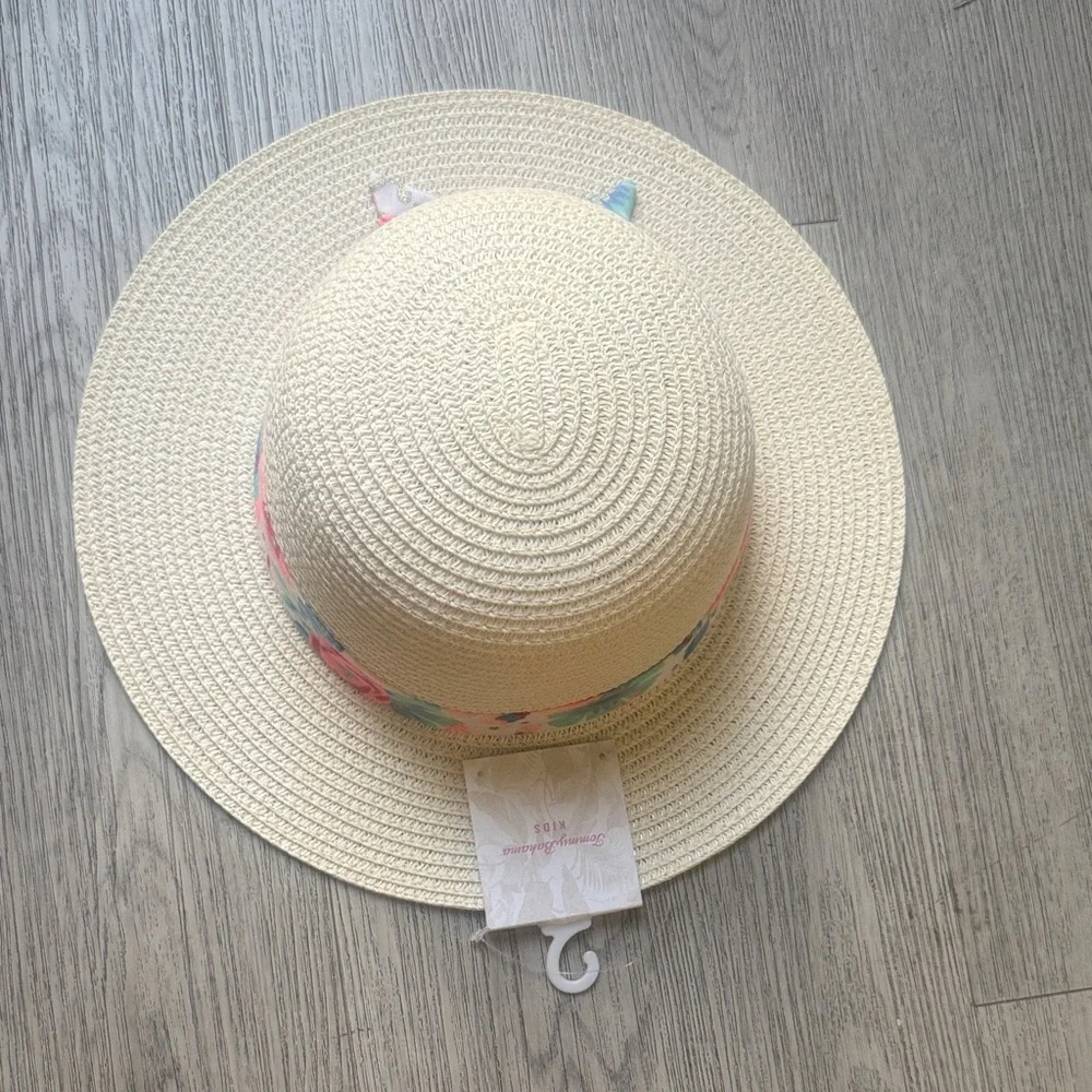 Kids Tommy Bahamas Cream Wide Brim Sun Hat